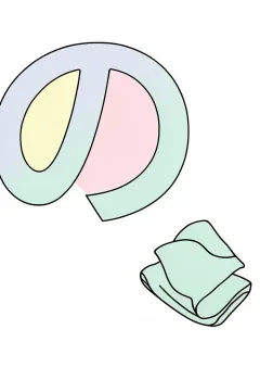 ひらがな「の」の塗り絵（見本）