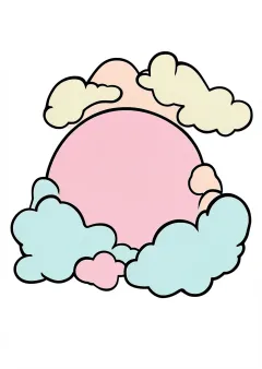 月の塗り絵（見本）