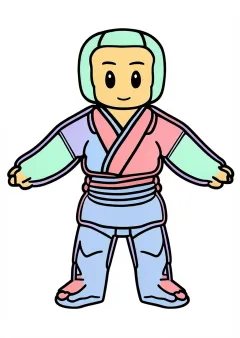 トントン相撲の塗り絵（見本）