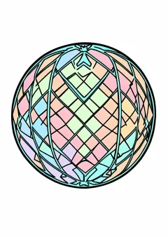 てまりの塗り絵（見本）