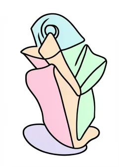 ブランクシュ風の塗り絵（見本）