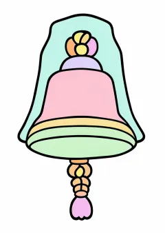 鈴の塗り絵（見本）
