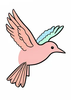 つばめの塗り絵（見本）
